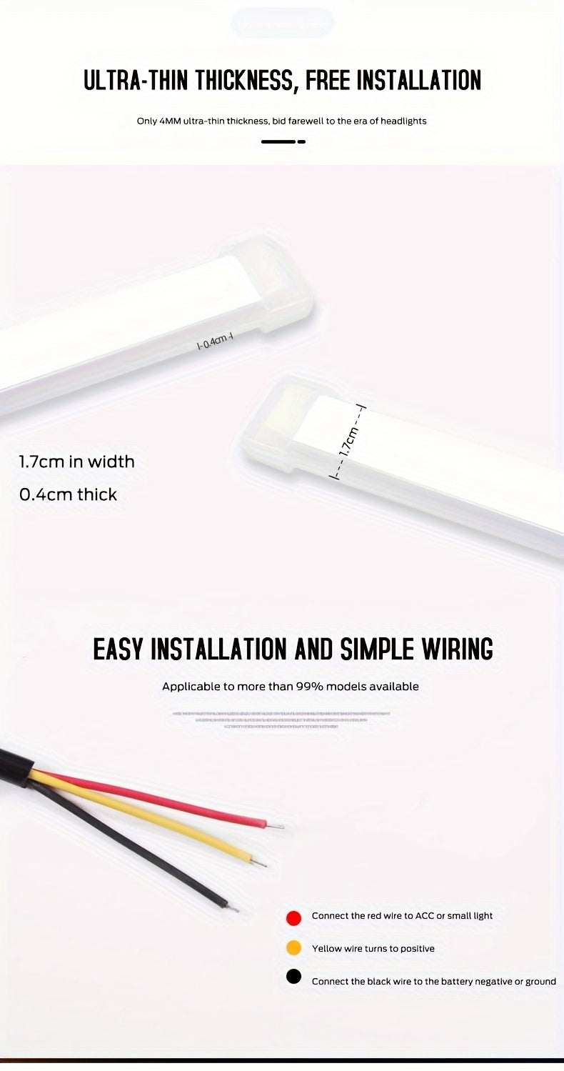 Benzi LED flexibile 12V pentru iluminare auto decorativă