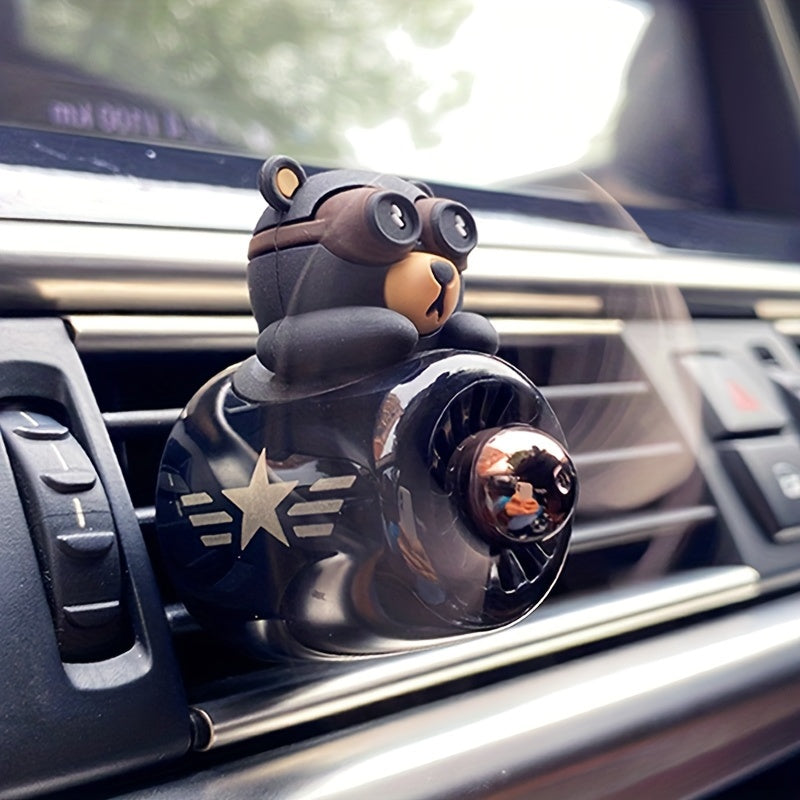 Odorizant auto magnetic cu design urs pilot și elice rotativă