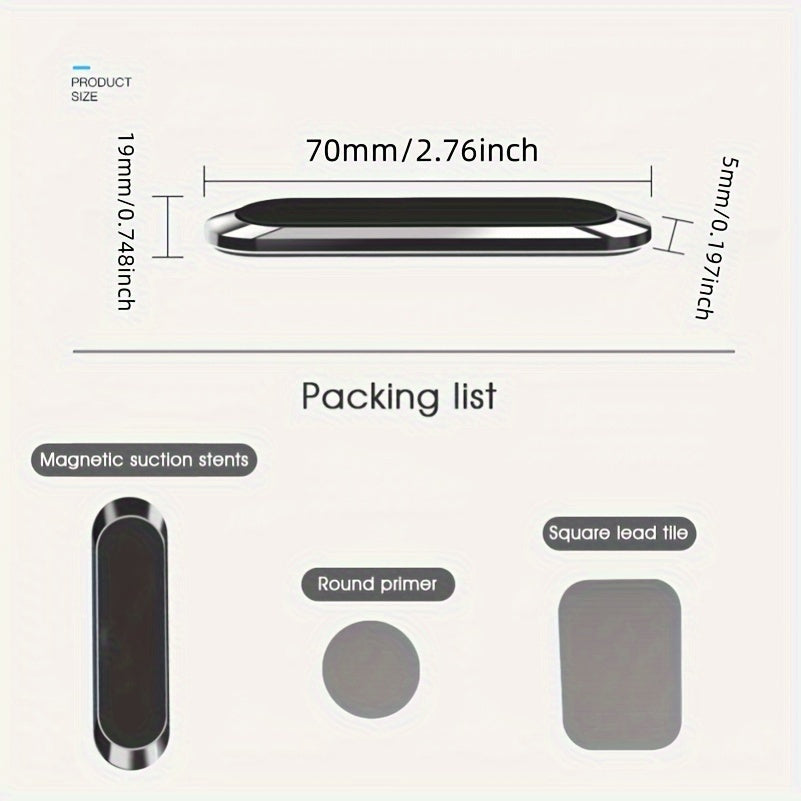 Suport auto magnetic din aluminiu, montare pe bord