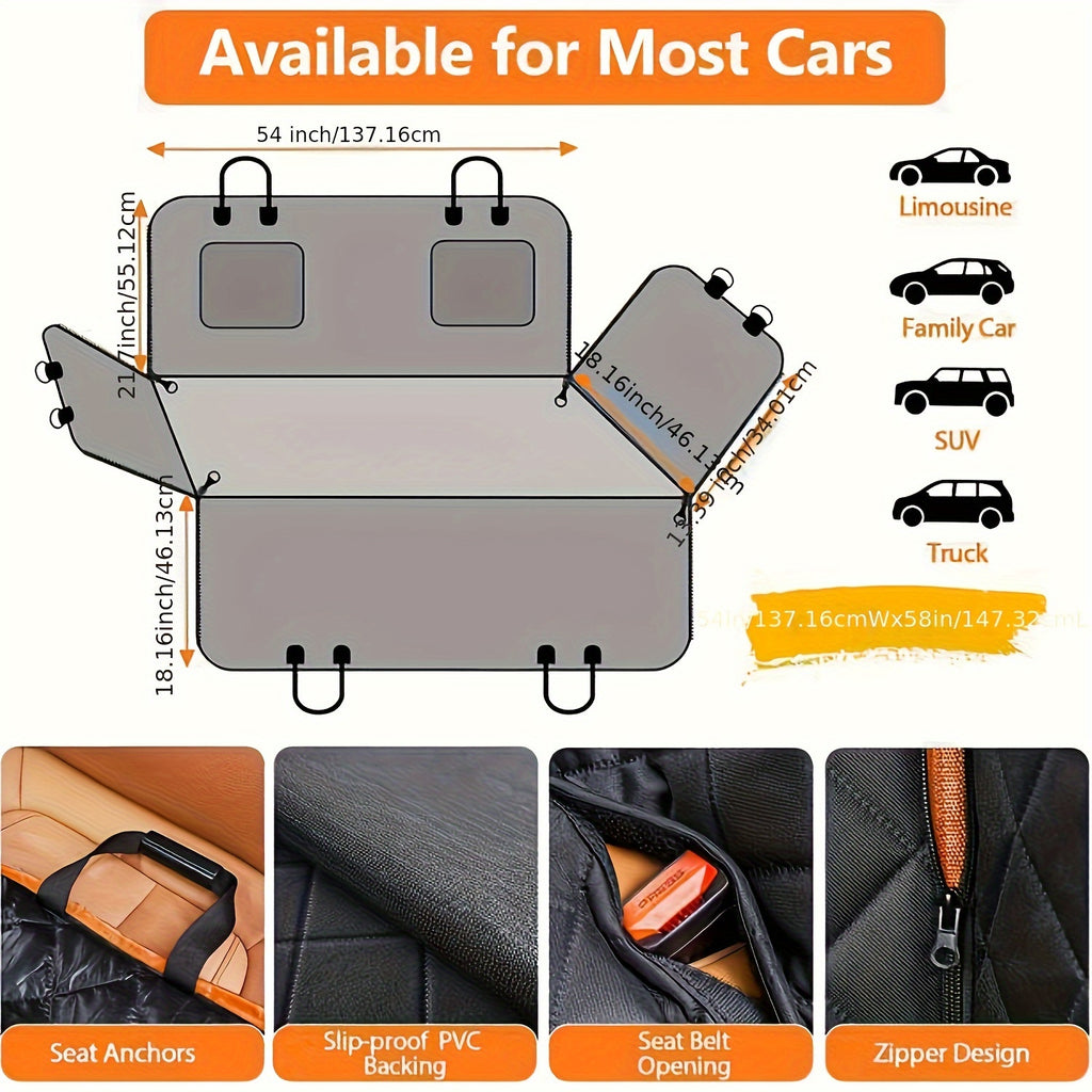 Husă de protecție auto pentru câini, impermeabilă și anti-zgârieturi