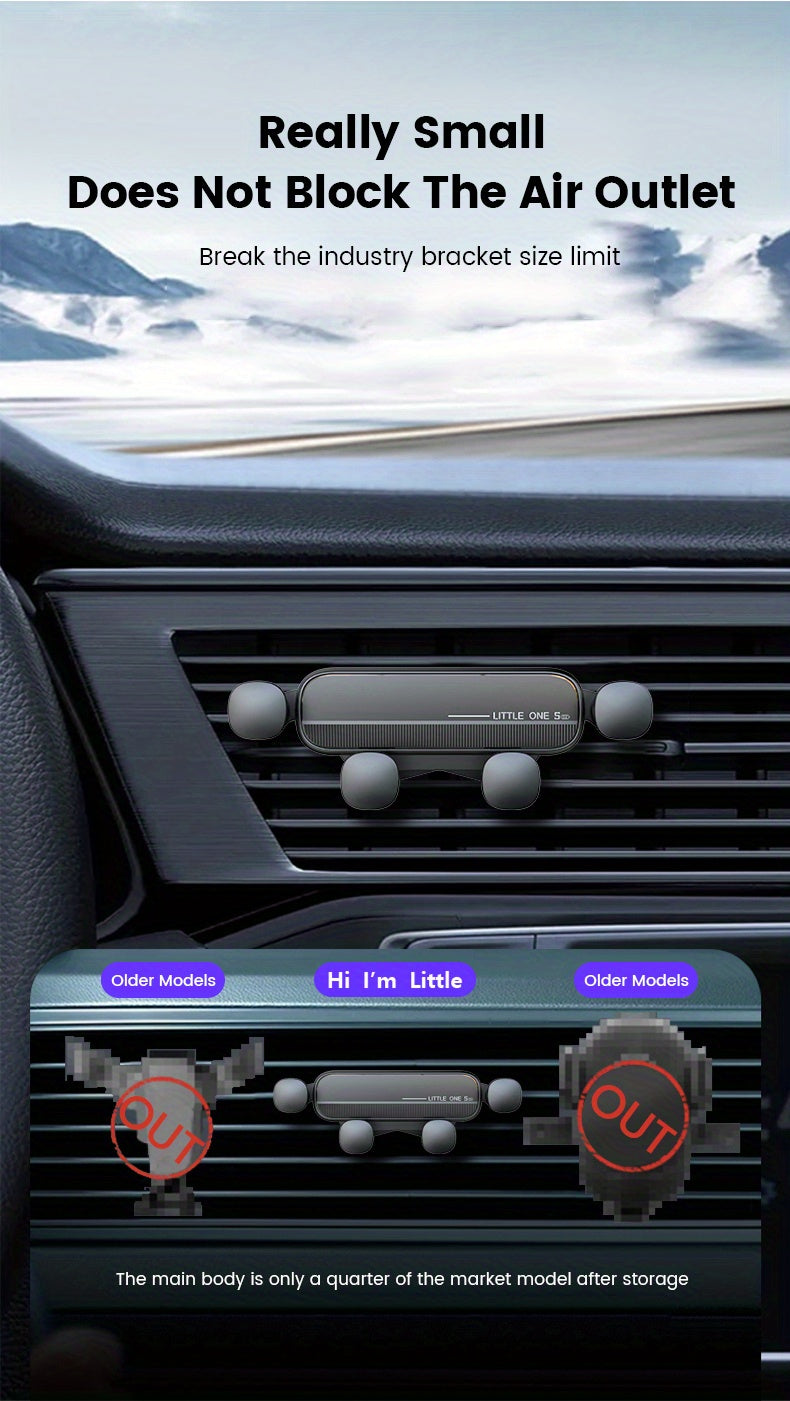 Suport gravitațional auto pentru telefon, montare pe aerisire