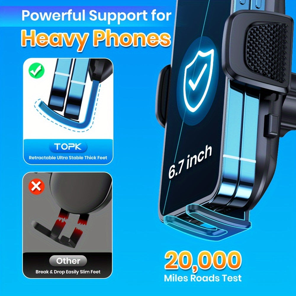 Suport auto reglabil pentru telefon, montare pe bord