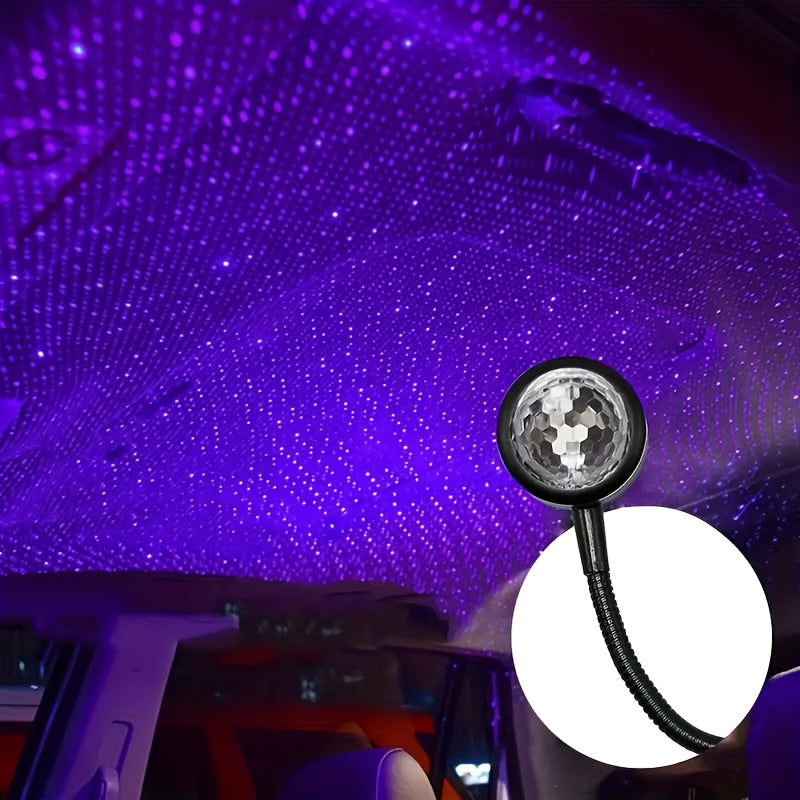 Lampă LED decorativă auto cu efecte muzicale și atmosferă festivă