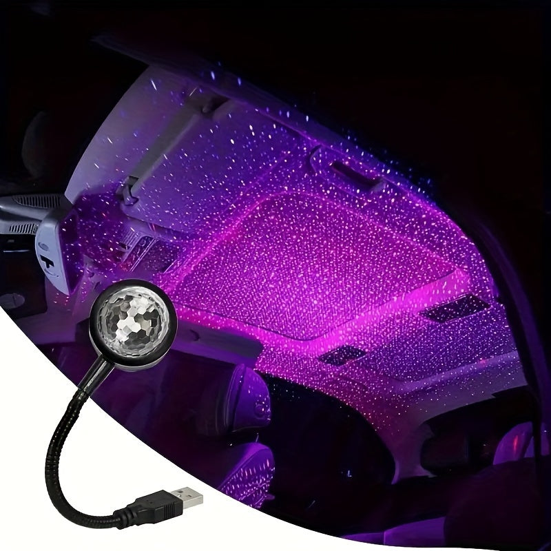 Lampă LED decorativă auto cu efecte muzicale și atmosferă festivă