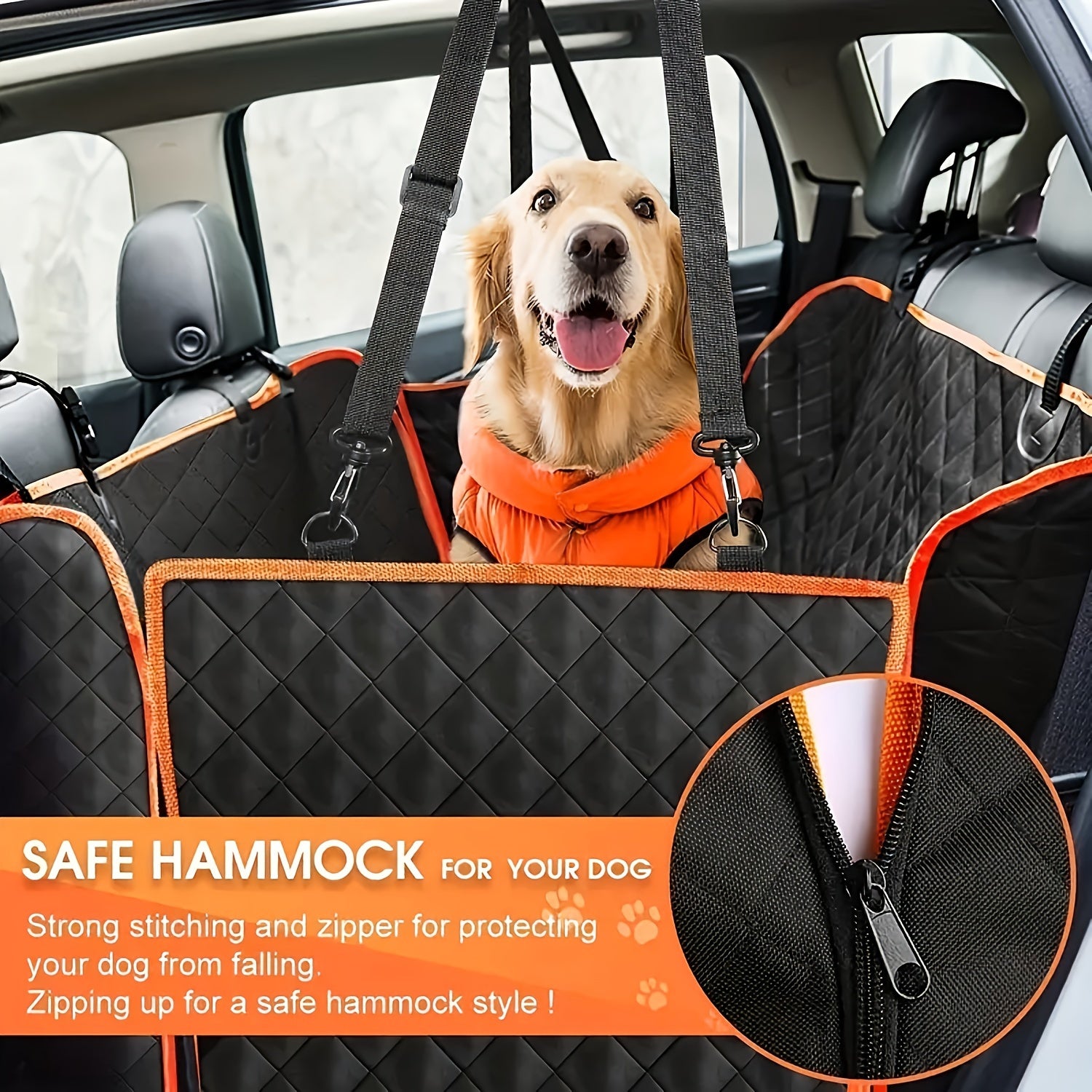 Husă de protecție auto pentru câini, impermeabilă și anti-zgârieturi