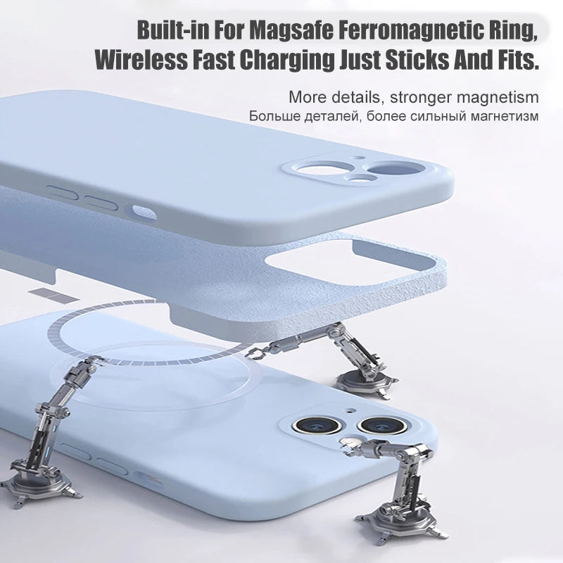Husă magnetică din silicon - Magsafe