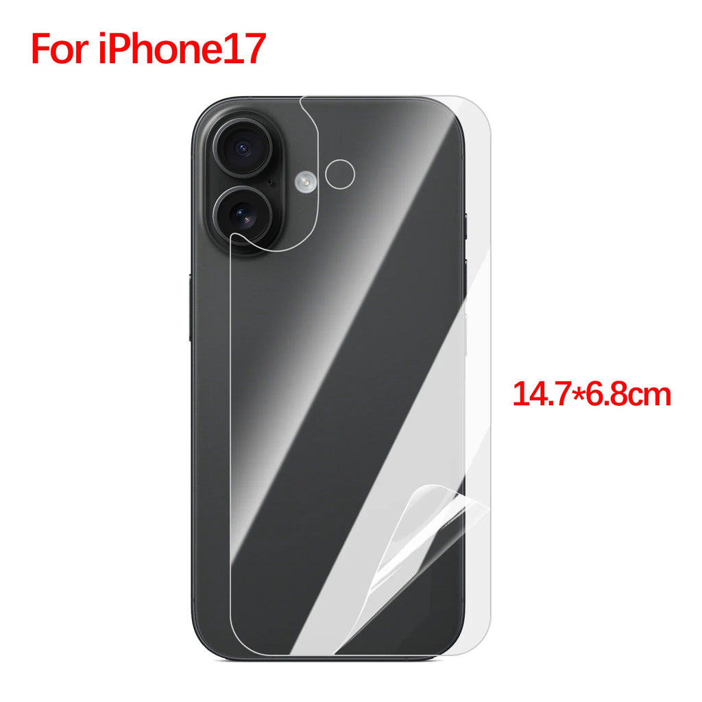 Folie hidrogel moale și transparentă pentru iPhone 17