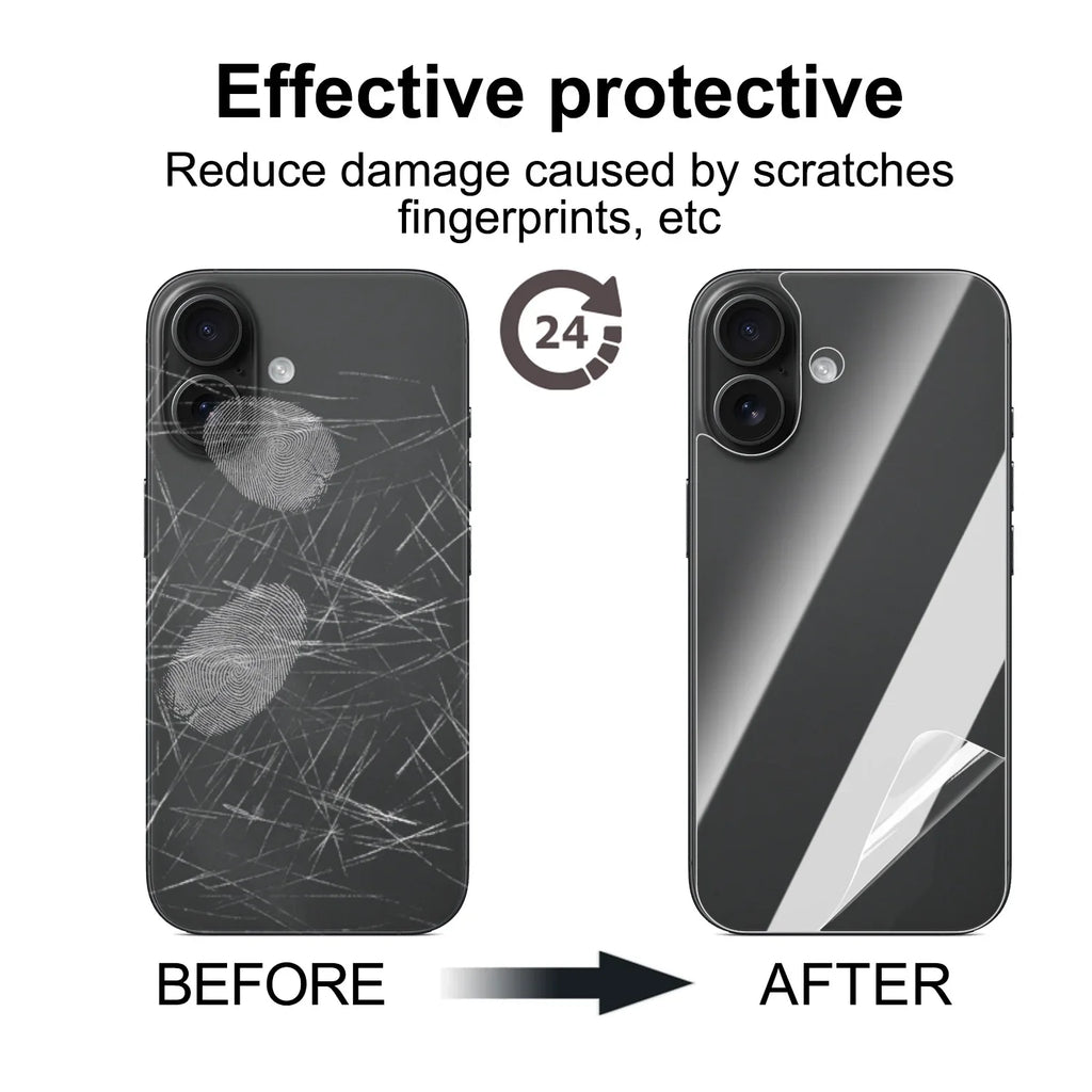 Folie hidrogel moale și transparentă pentru iPhone 17