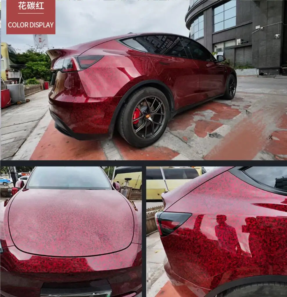 Folie auto din fibră de carbon forjată