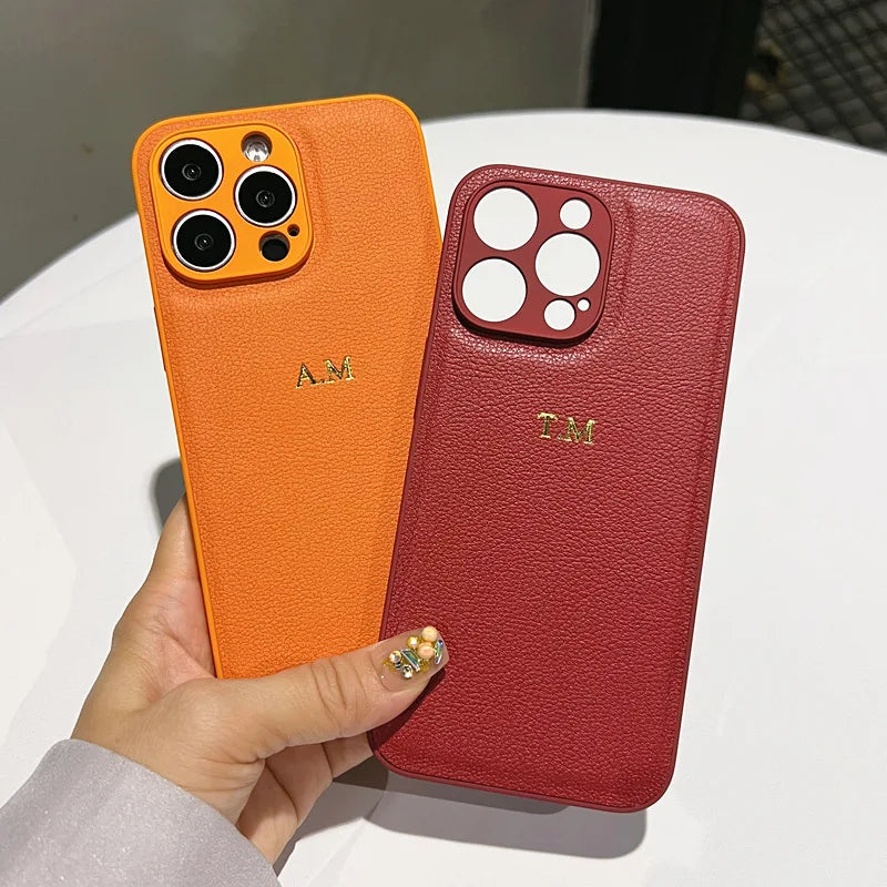 Husă personalizată de lux din piele pentru iPhone