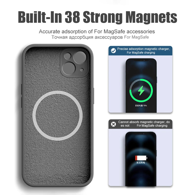 Husă magnetică din silicon - Magsafe