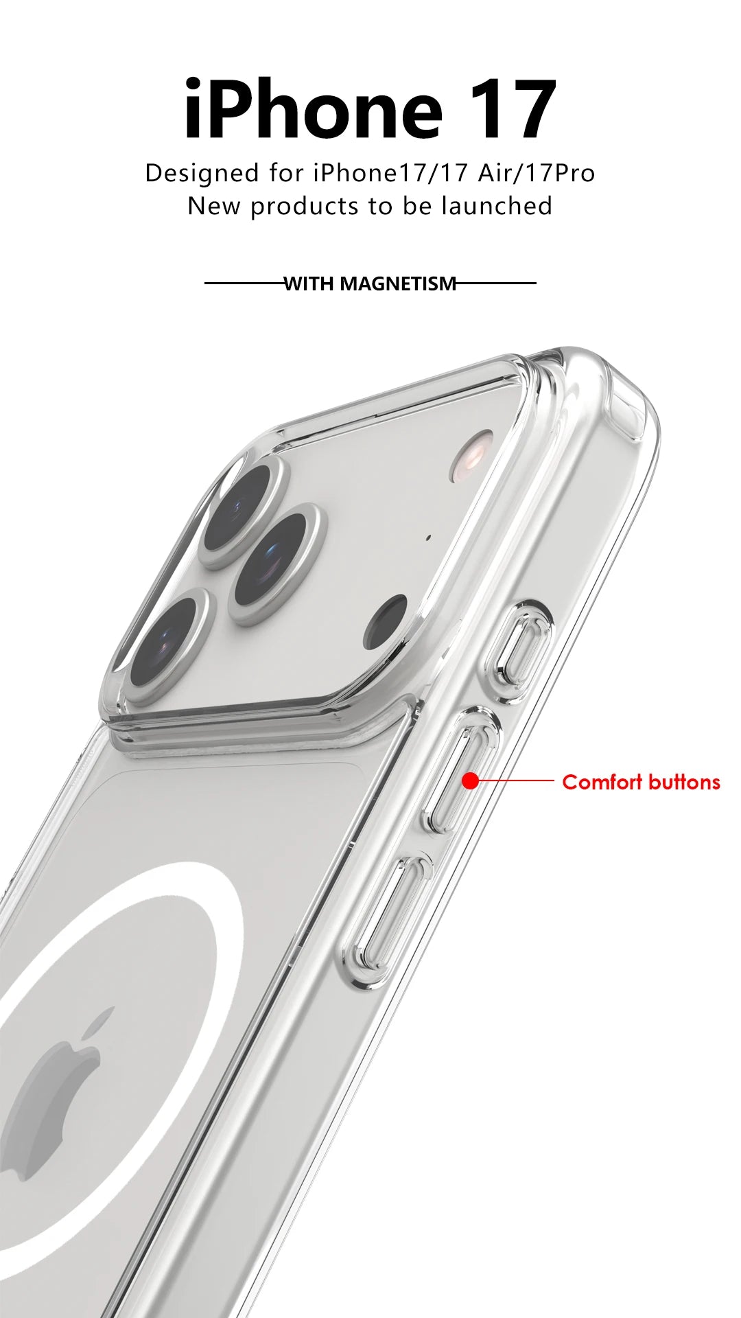 Husă transparentă magnetică antișoc