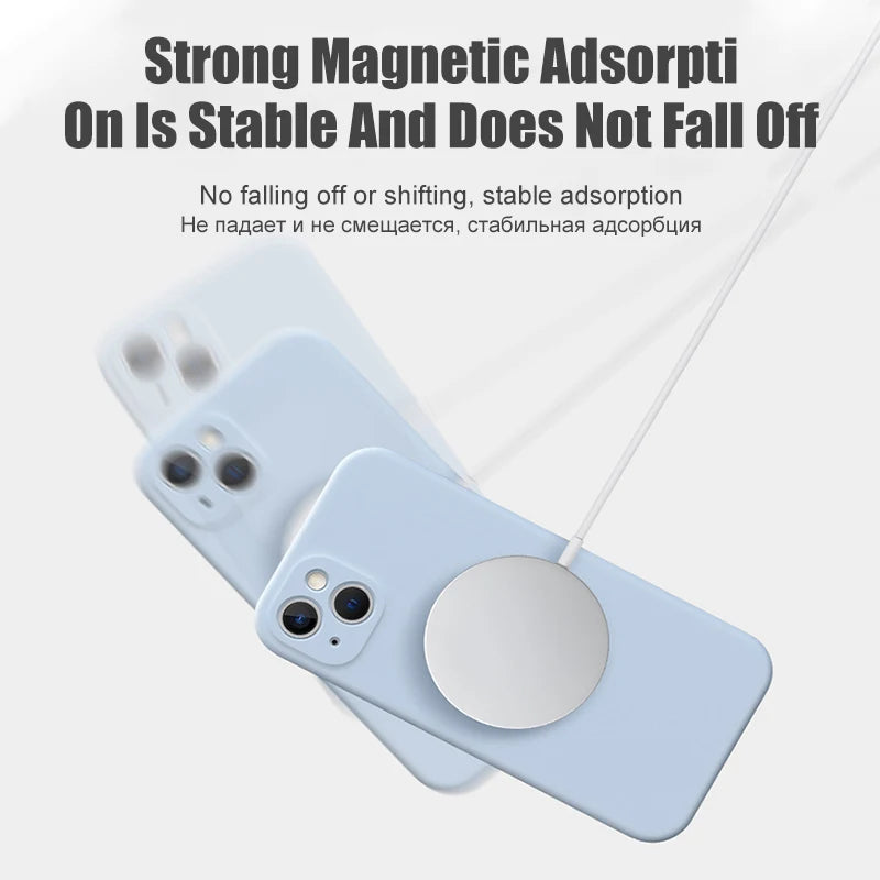 Husă magnetică din silicon - Magsafe
