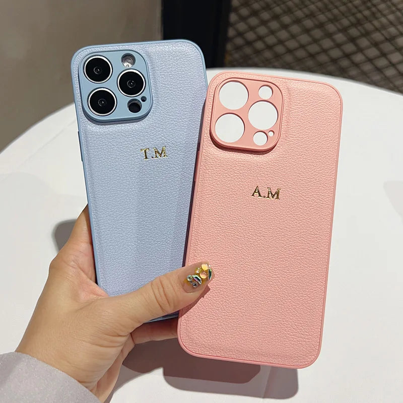 Husă personalizată de lux din piele pentru iPhone