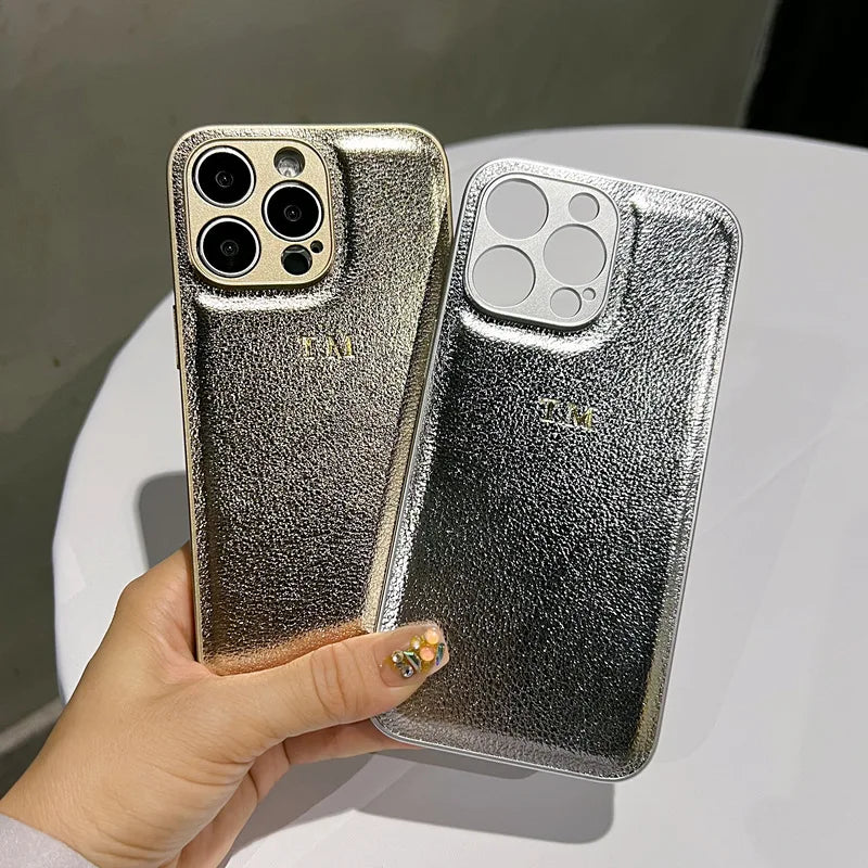 Husă personalizată de lux din piele pentru iPhone