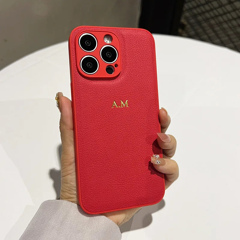 Husă personalizată de lux din piele pentru iPhone