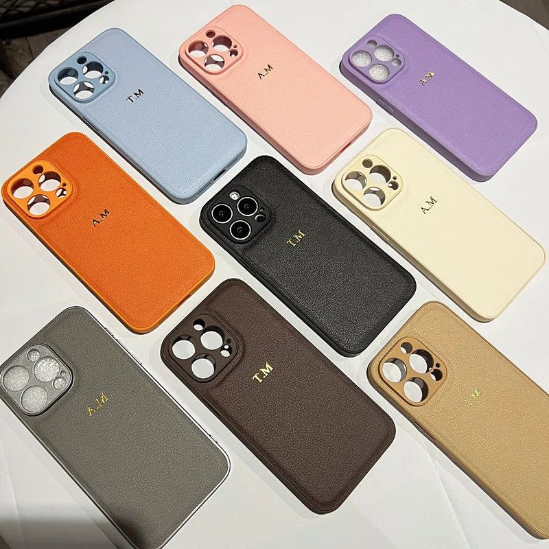 Husă personalizată de lux din piele pentru iPhone