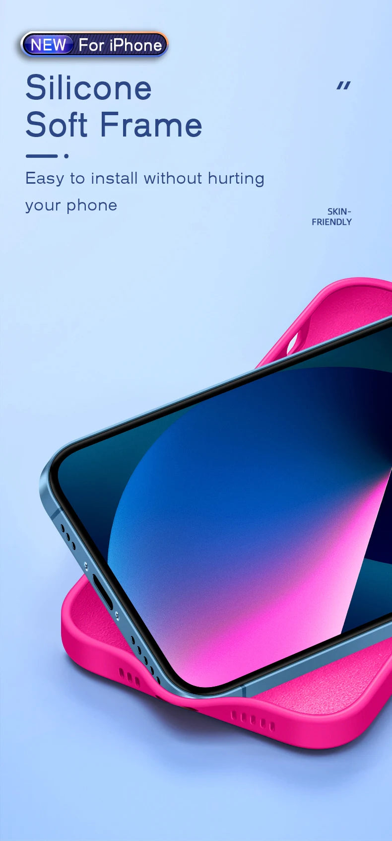 Husă originală din silicon pentru iPhone 11–17 Pro Max