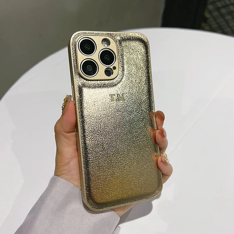 Husă personalizată de lux din piele pentru iPhone