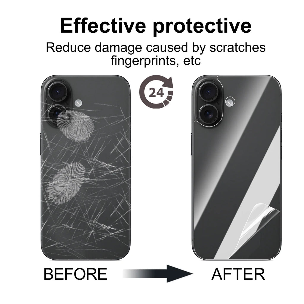 Folie hidrogel moale și transparentă pentru iPhone 17
