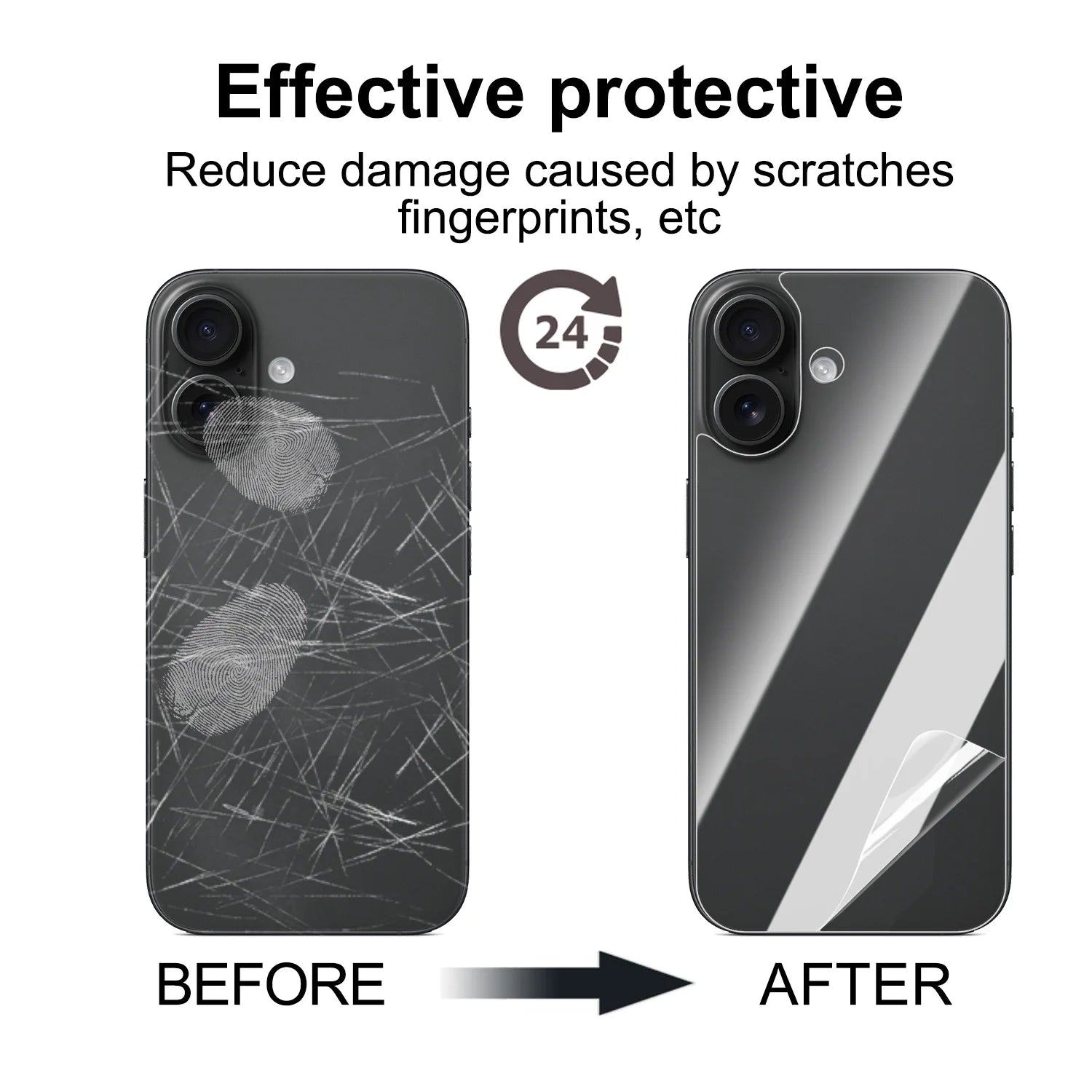 Folie hidrogel moale și transparentă pentru iPhone 17