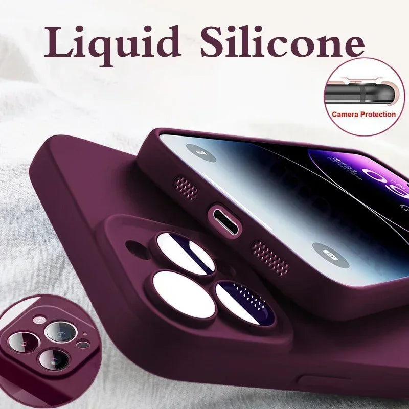 Husă originală din silicon pentru iPhone 11–17 Pro Max