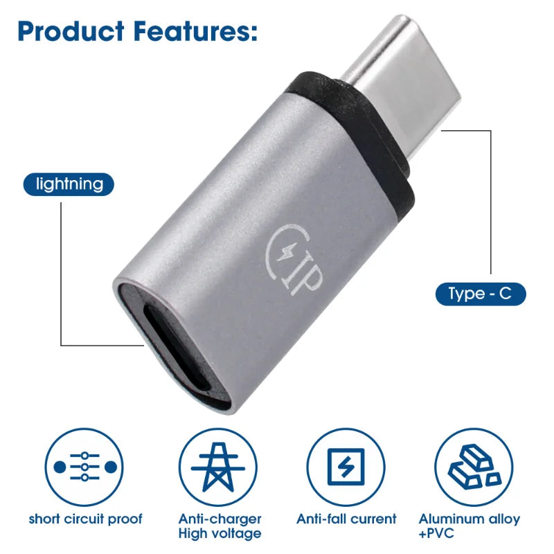 Adaptor Lightning la USB-C pentru încărcare rapidă