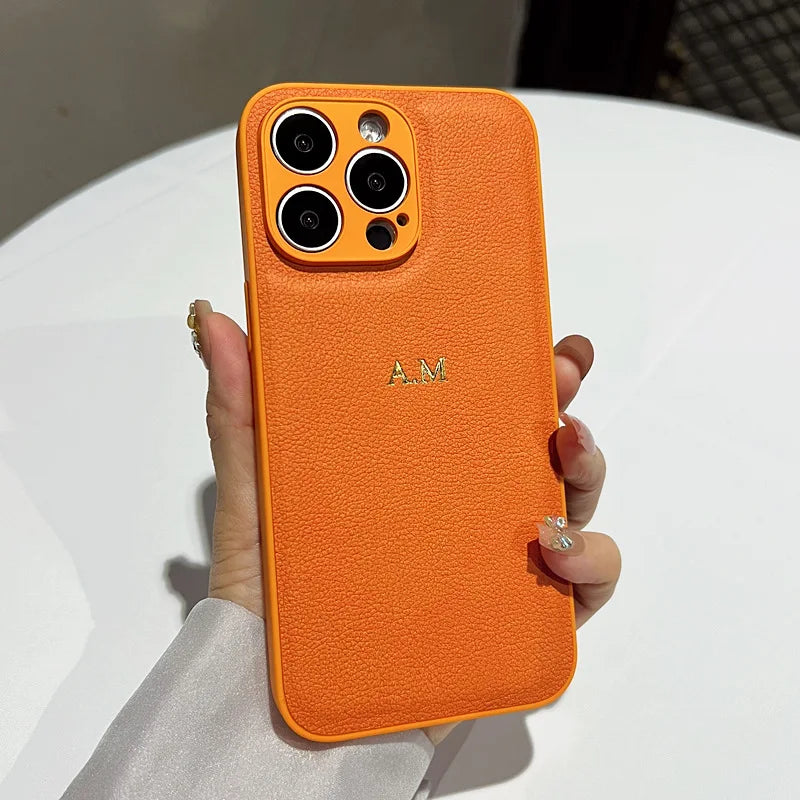 Husă personalizată de lux din piele pentru iPhone