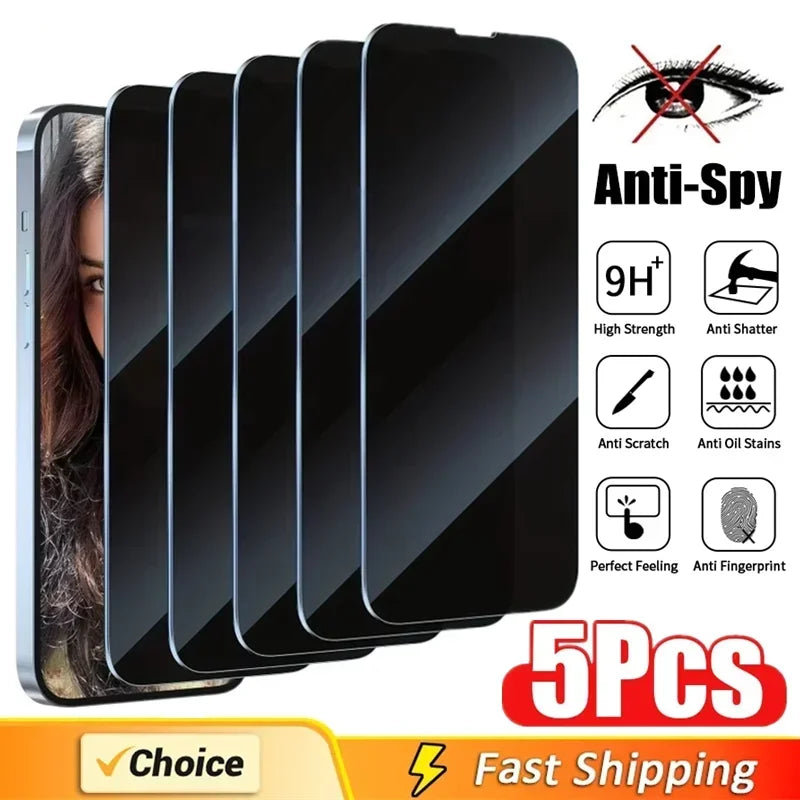 Folie de protecție ecran Anti-Spy cu acoperire completă pentru iPhone