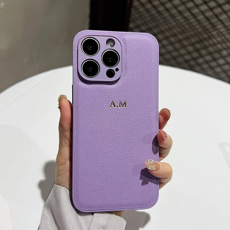 Husă personalizată de lux din piele pentru iPhone