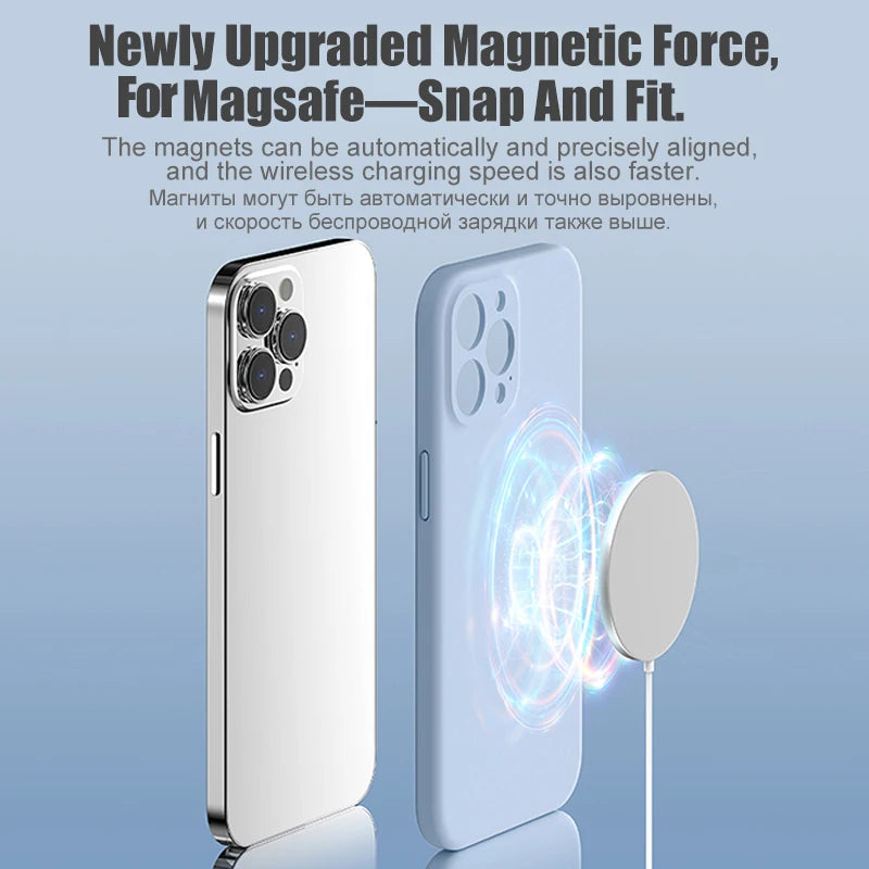 Husă magnetică din silicon - Magsafe