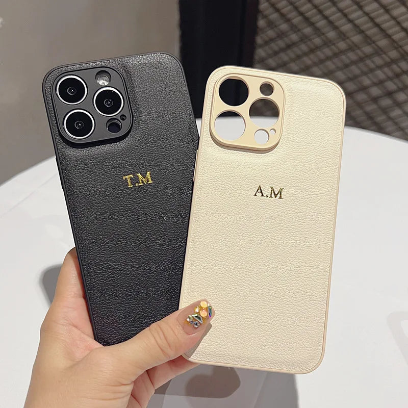 Husă personalizată de lux din piele pentru iPhone