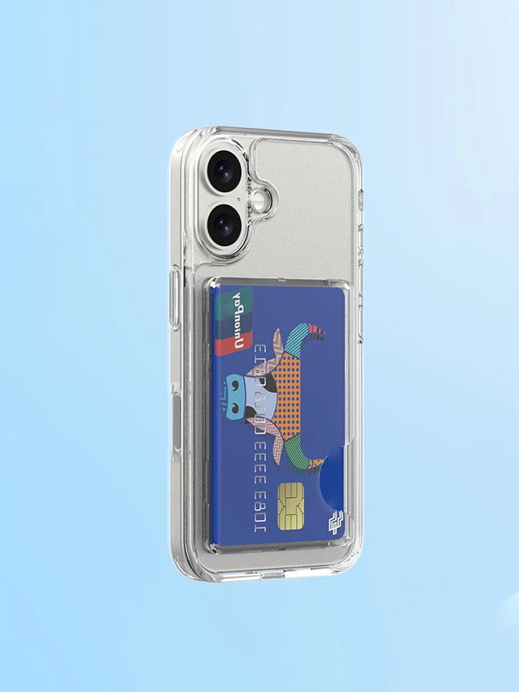 Husă magnetică transparentă cu portofel din plastic