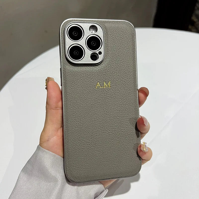 Husă personalizată de lux din piele pentru iPhone