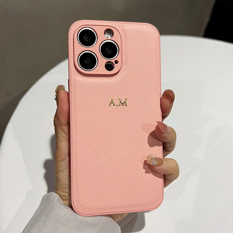 Husă personalizată de lux din piele pentru iPhone