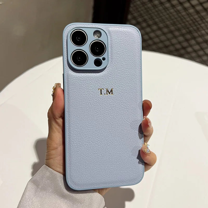 Husă personalizată de lux din piele pentru iPhone