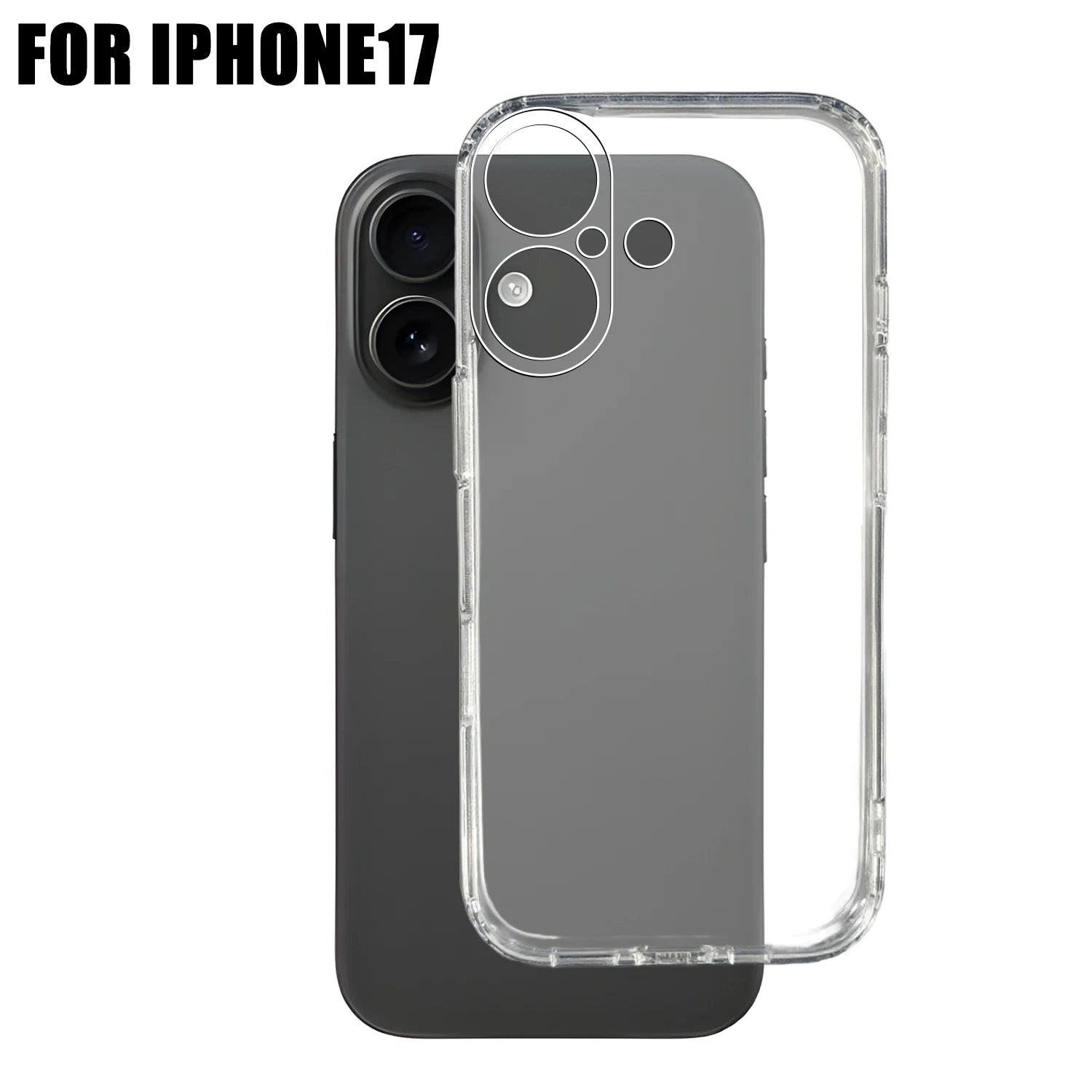 Husă transparentă antișoc pentru iPhone 17