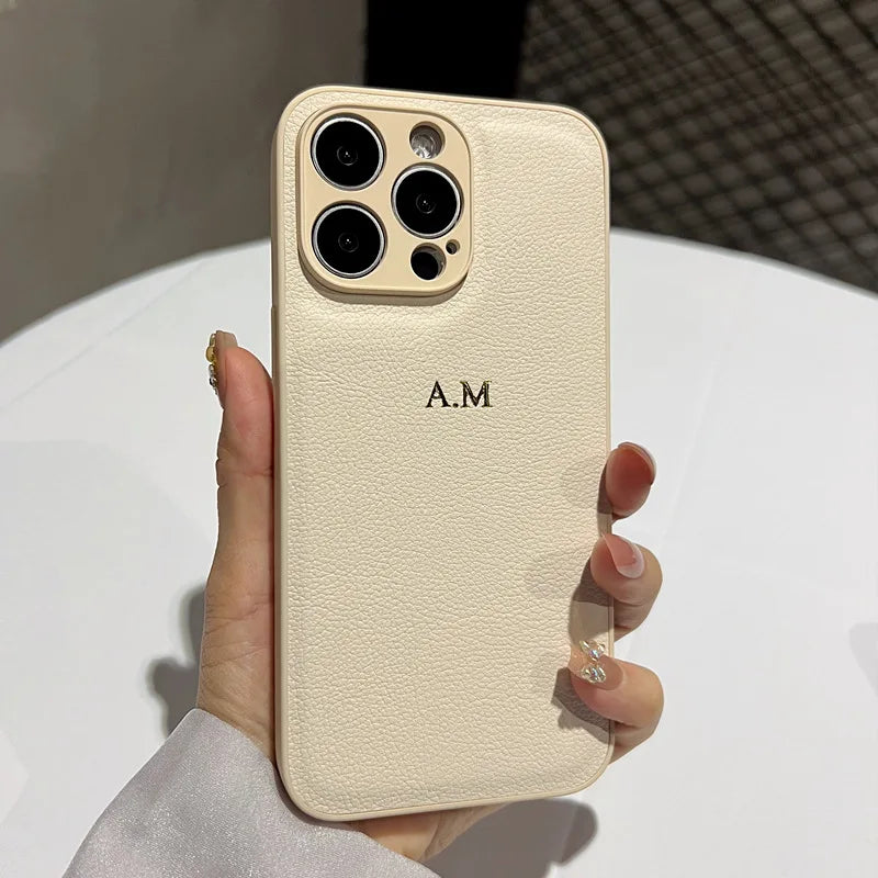 Husă personalizată de lux din piele pentru iPhone