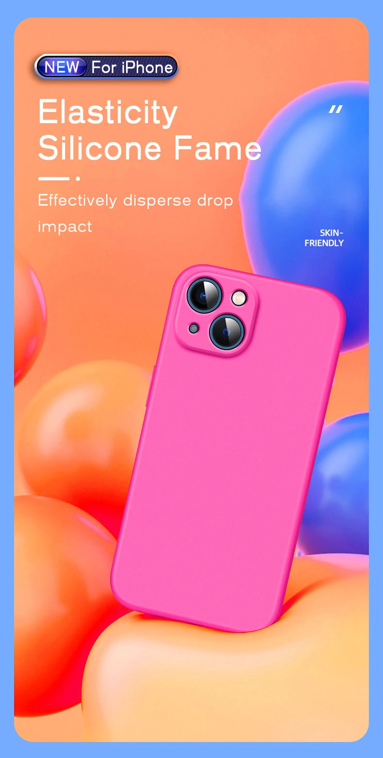 Husă originală din silicon pentru iPhone 11–17 Pro Max