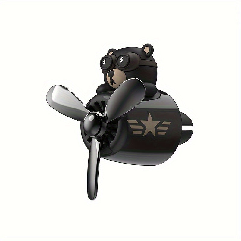 Odorizant auto magnetic cu design urs pilot și elice rotativă