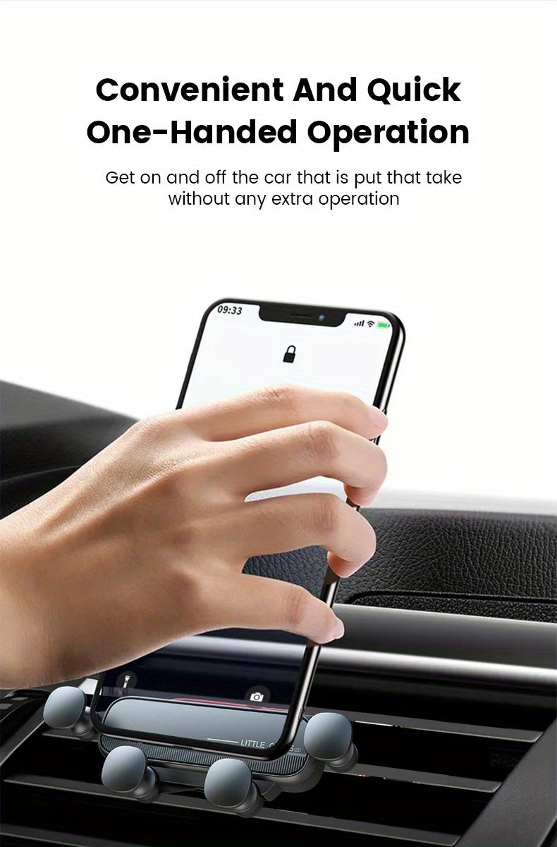 Suport gravitațional auto pentru telefon, montare pe aerisire