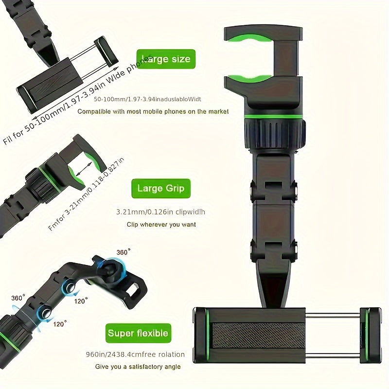 Suport auto 360° rotativ pentru telefon, compatibil universal