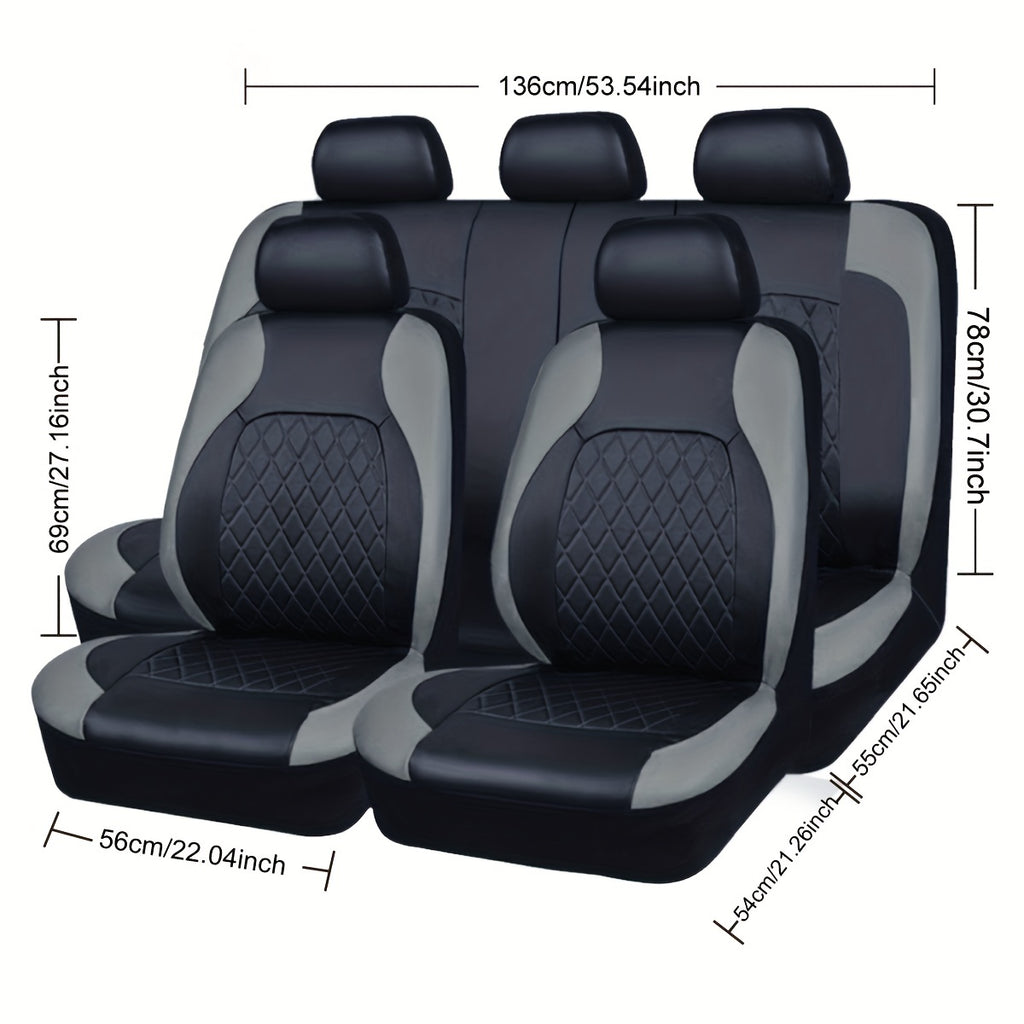 Huse auto premium din piele ecologică pentru 5 locuri